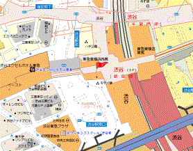 東京都渋谷区道玄坂１丁目付近地図